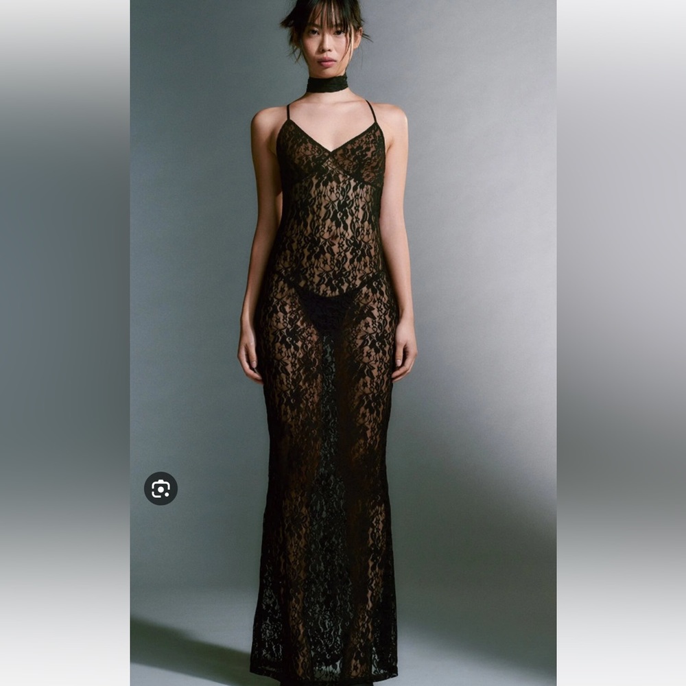 IAMGIA Black Lace Sheer Dress